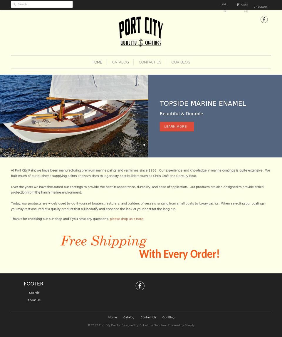 portcitypaints.com shopify website screenshot