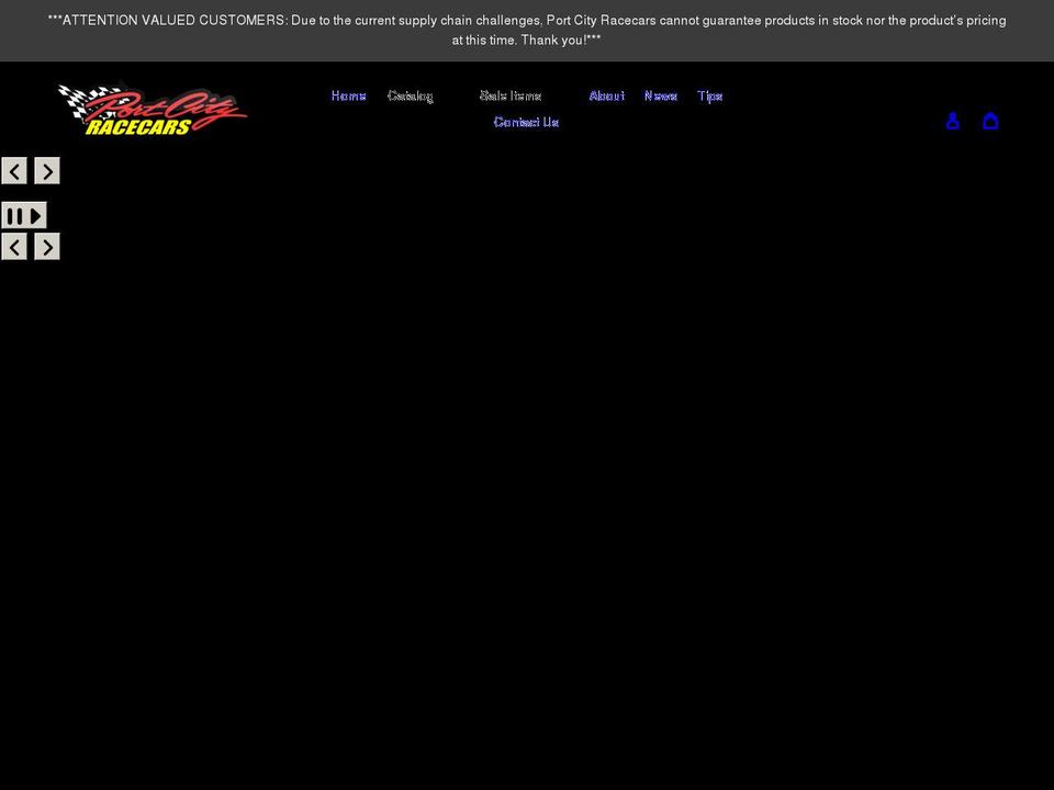 portcityracecars.com shopify website screenshot