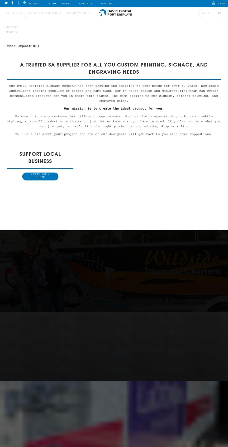 portdisplays.com.au shopify website screenshot
