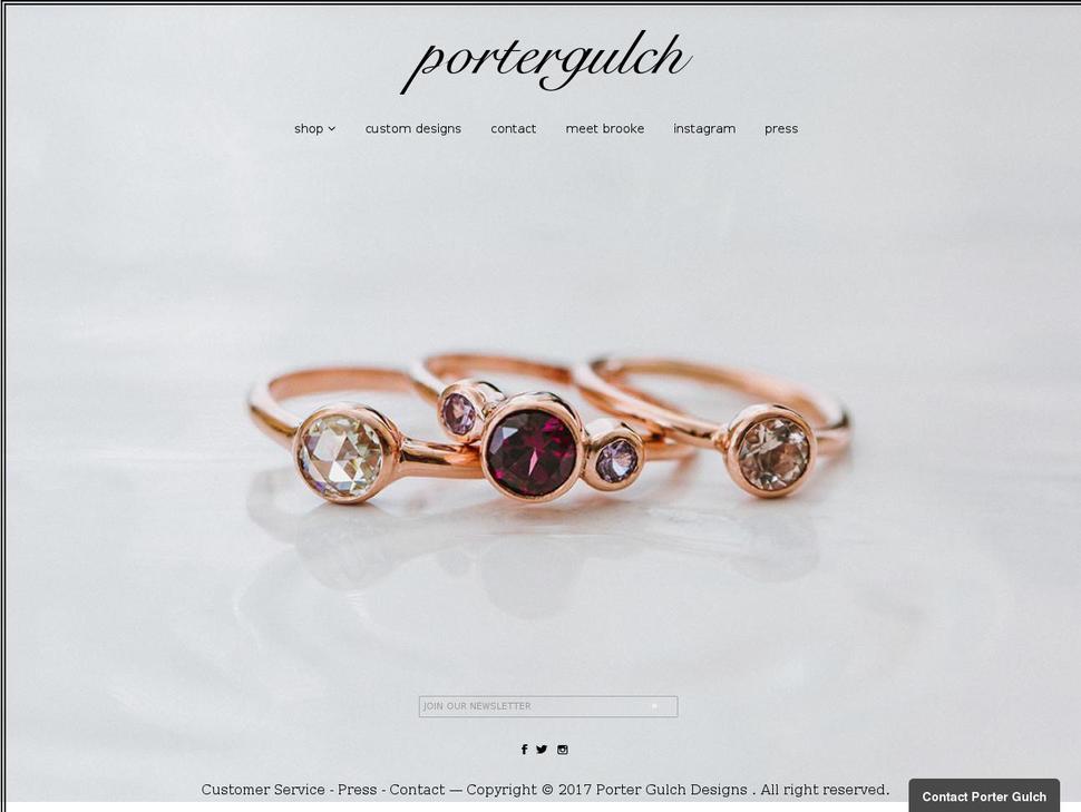 portergulch.com shopify website screenshot
