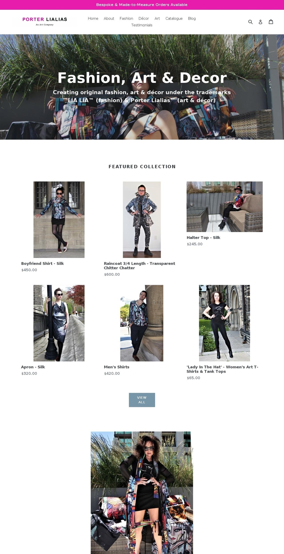 porterlialias.com — Shopify storefront screenshot