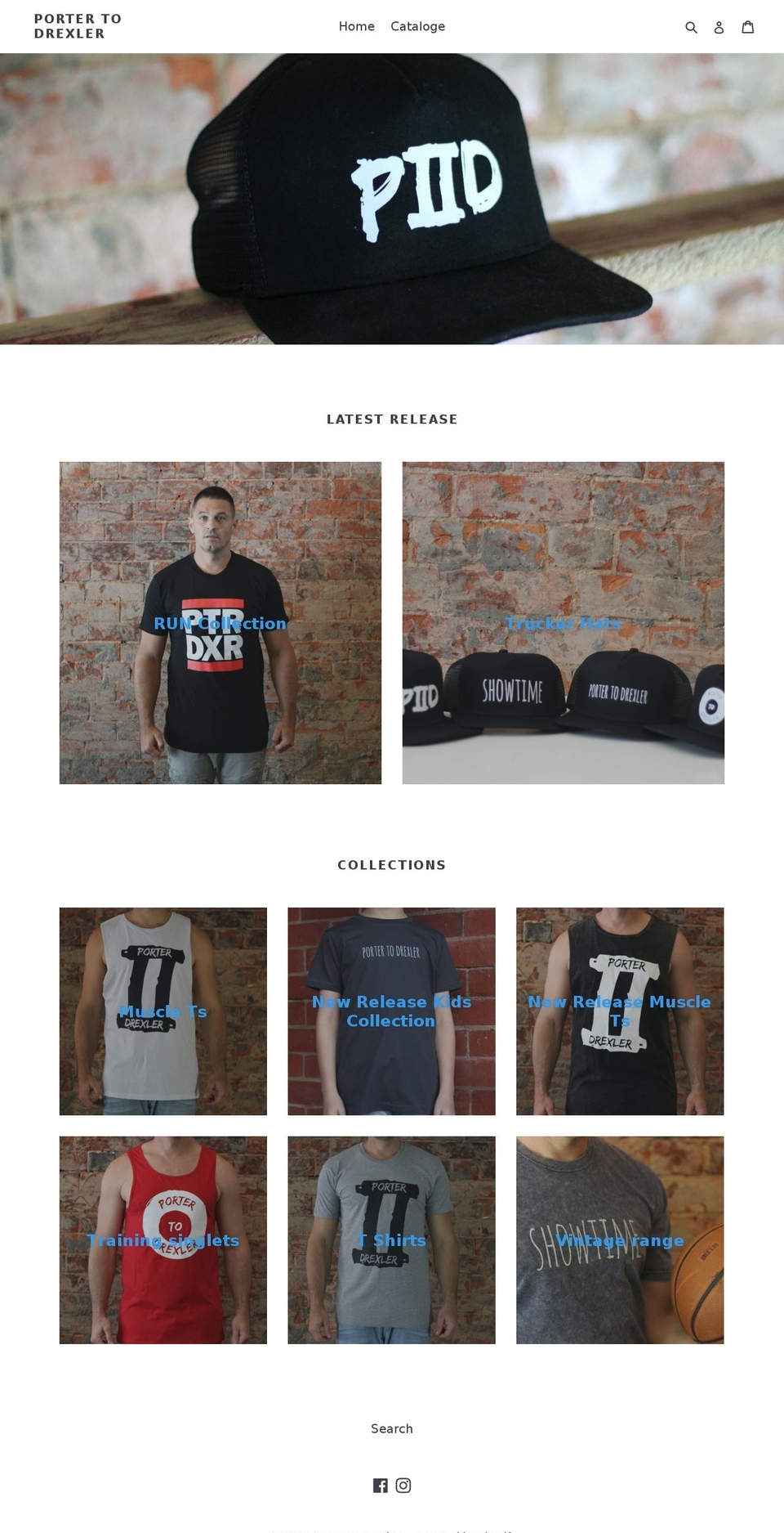 portertodrexler.com — Shopify storefront screenshot