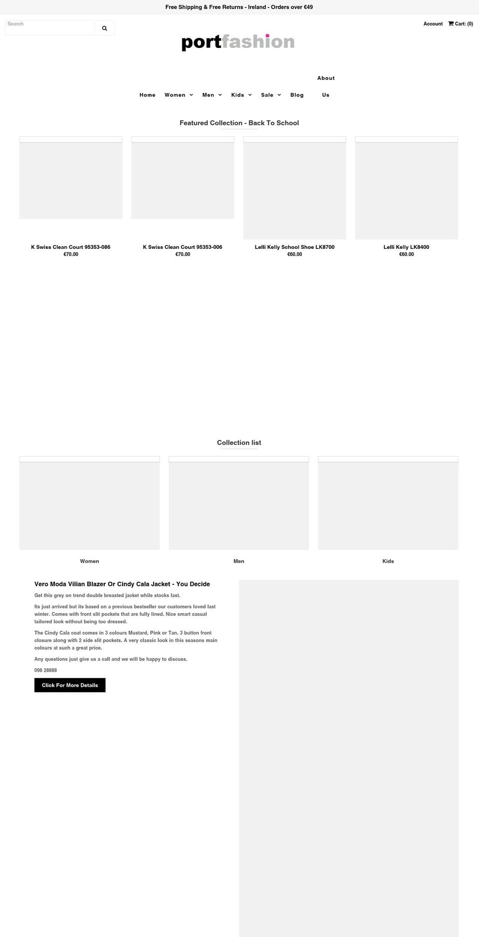 portfashion.com — Shopify storefront screenshot