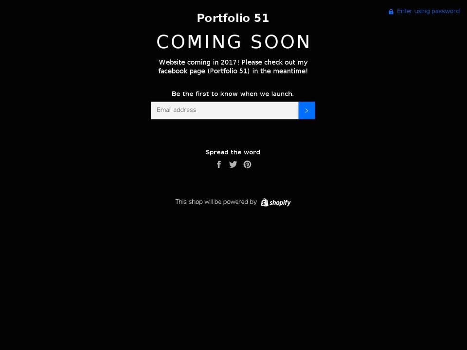portfolio51.com shopify website screenshot
