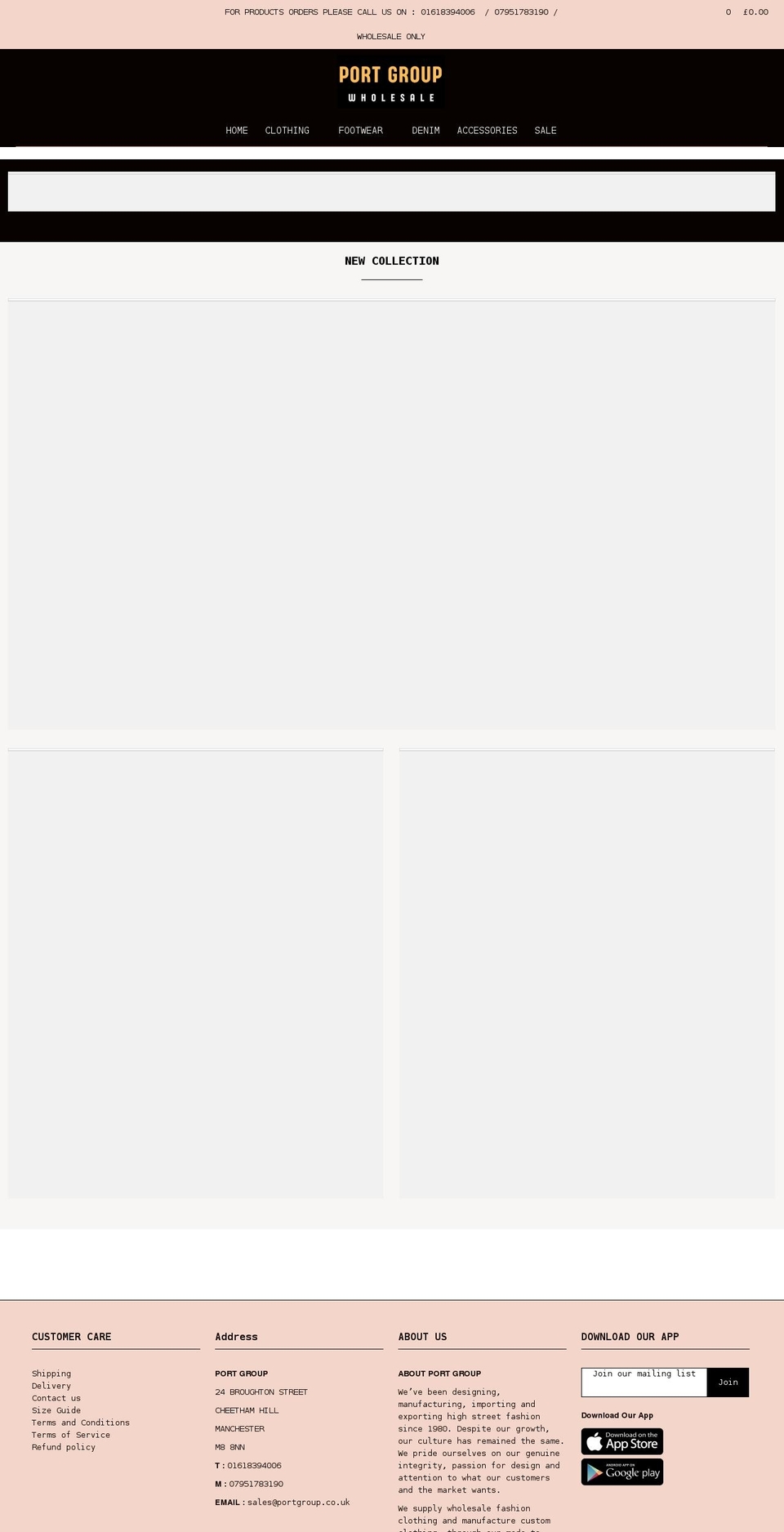 portgroup.co.uk shopify website screenshot