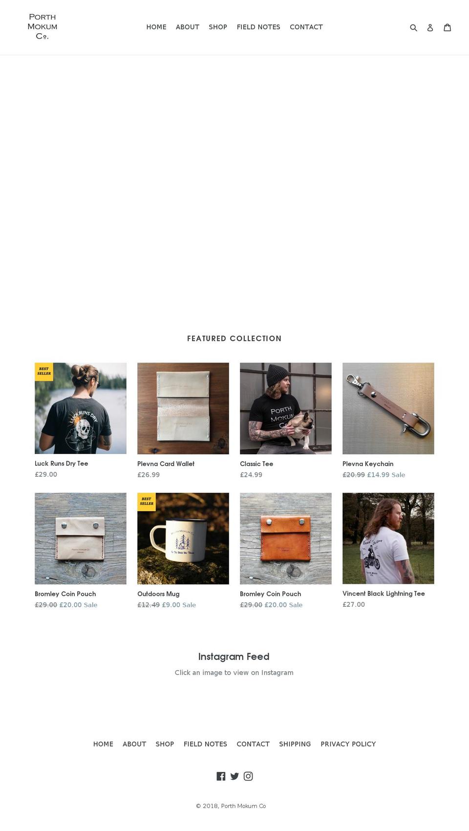 porthmokum.co shopify website screenshot