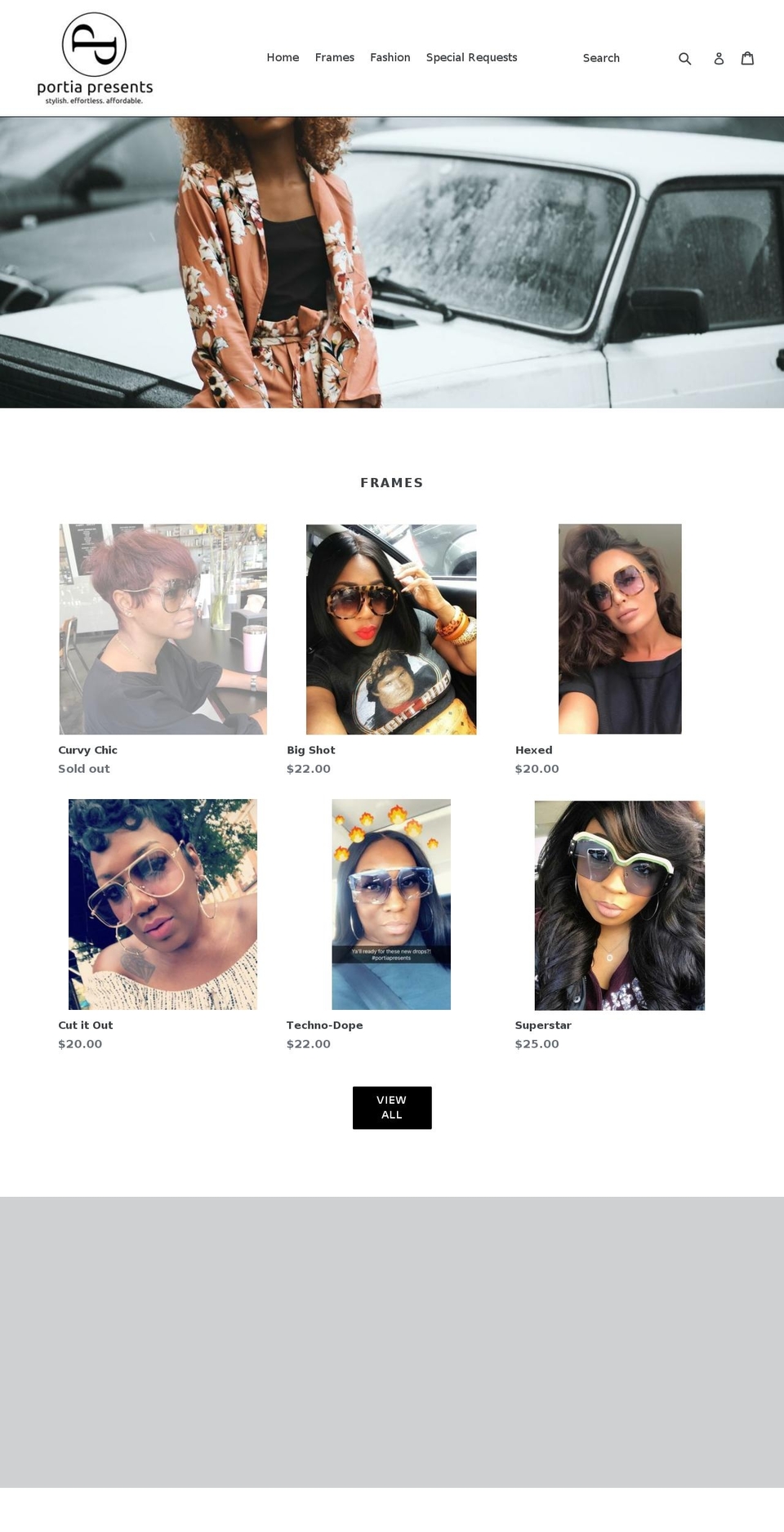 portiapresents.com — Shopify storefront screenshot
