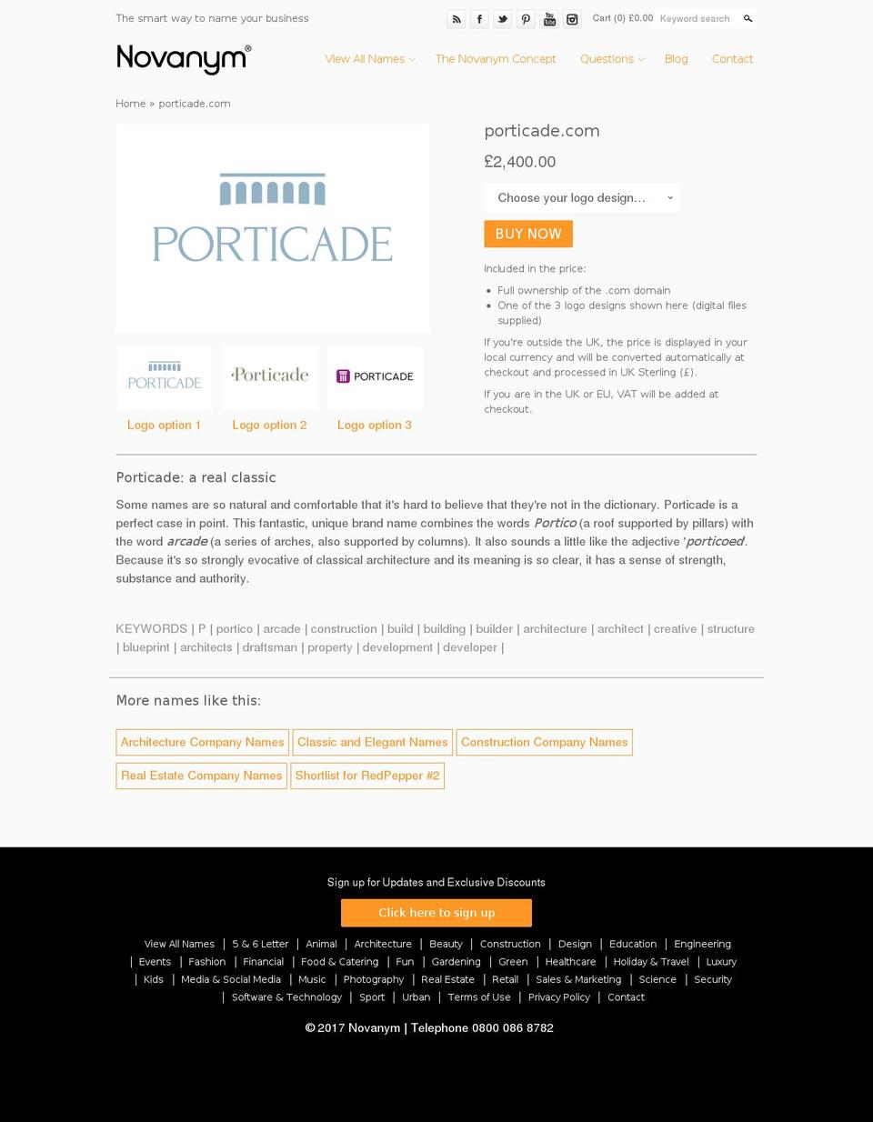 porticade.com shopify website screenshot