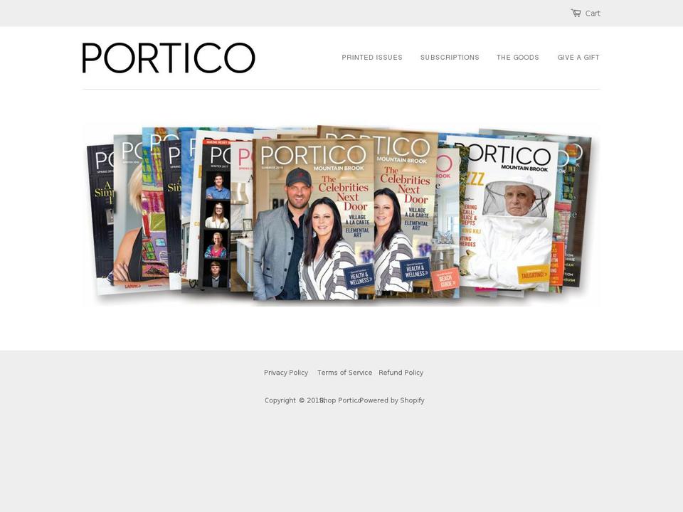 portico-magazine.com — Shopify storefront screenshot