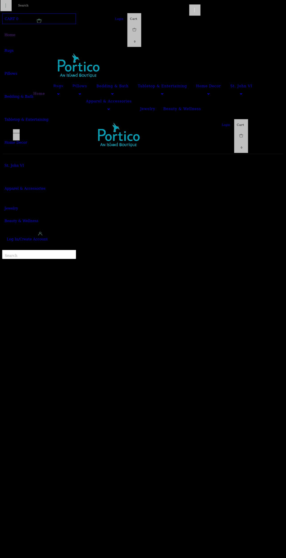 porticoshop.com shopify website screenshot