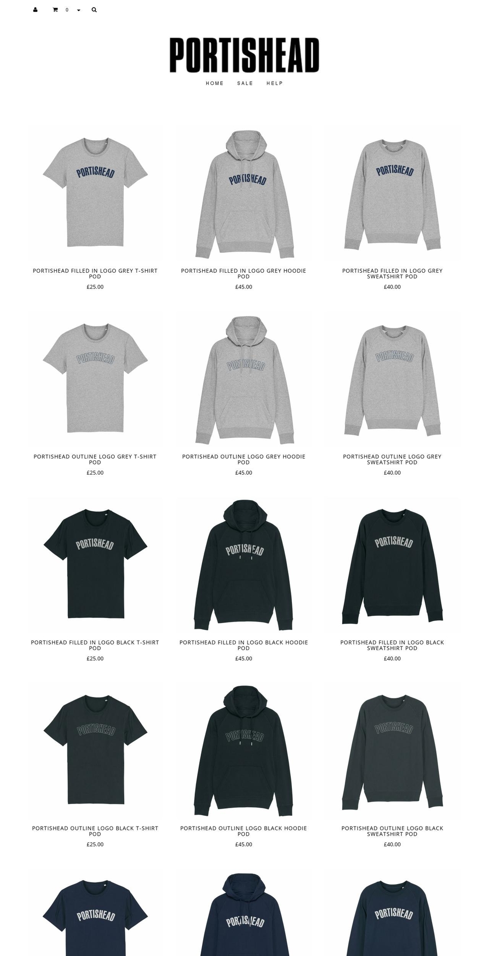 portishead-uk.myshopify.com — Shopify storefront screenshot
