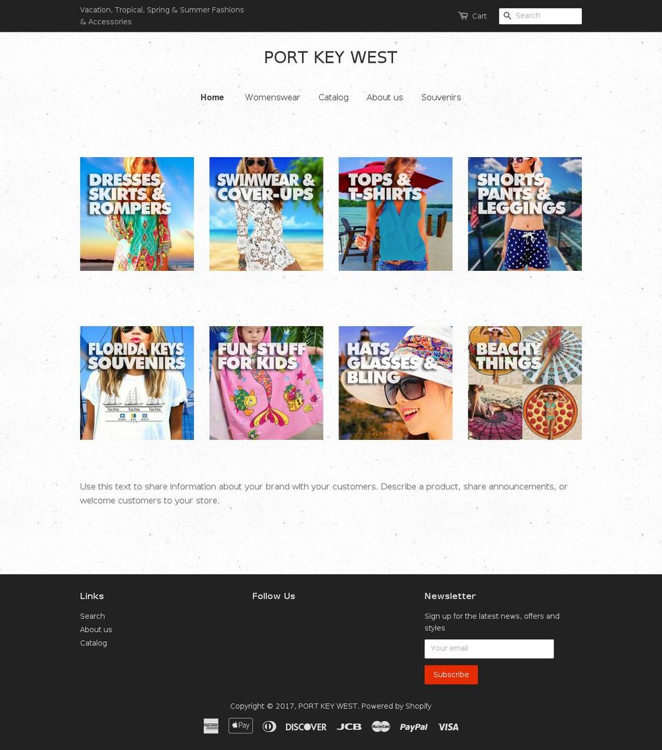 portkeywest.com shopify website screenshot