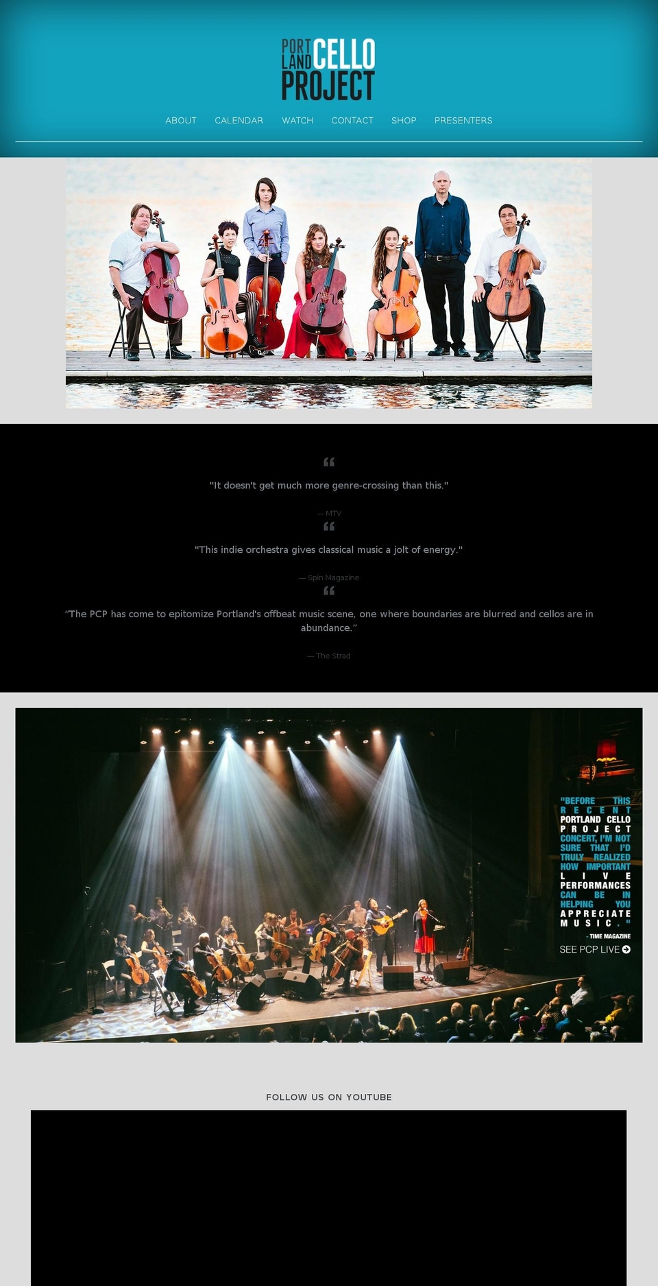 portlandcelloproject.com shopify website screenshot