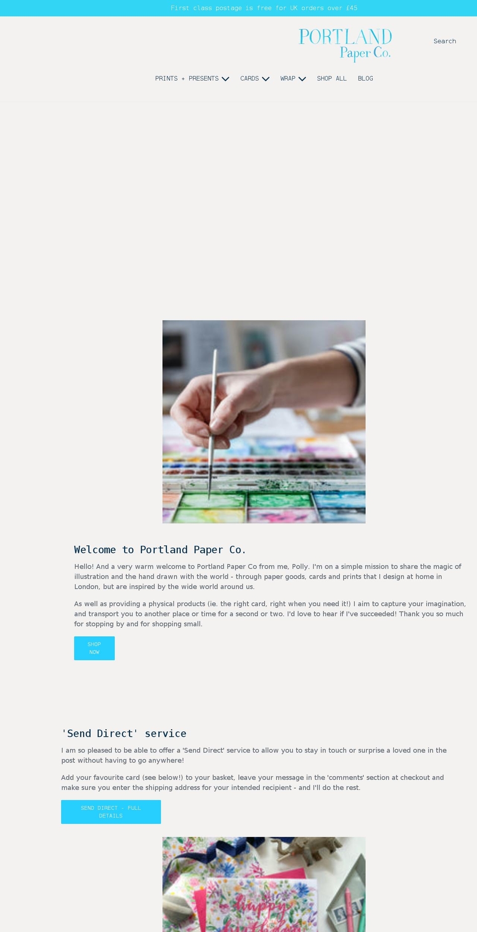 portlandpapercompany.com shopify website screenshot