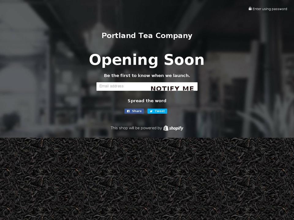 portlandteaco.com — Shopify storefront screenshot