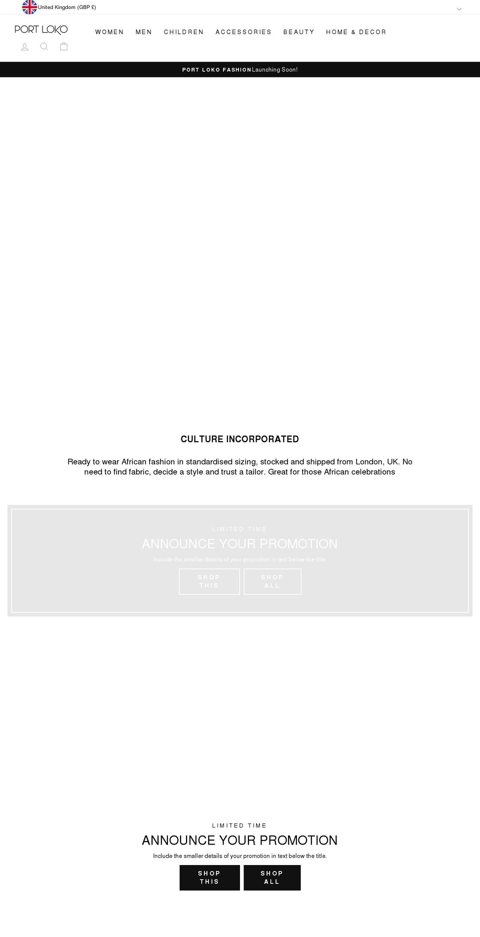 portloko.com shopify website screenshot