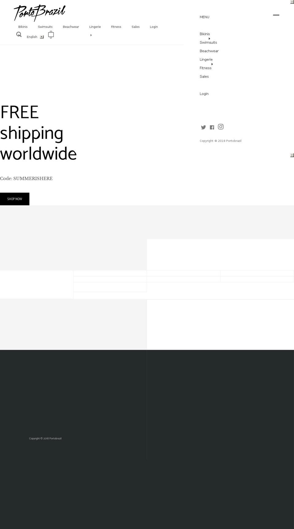 porto-brazil.com shopify website screenshot