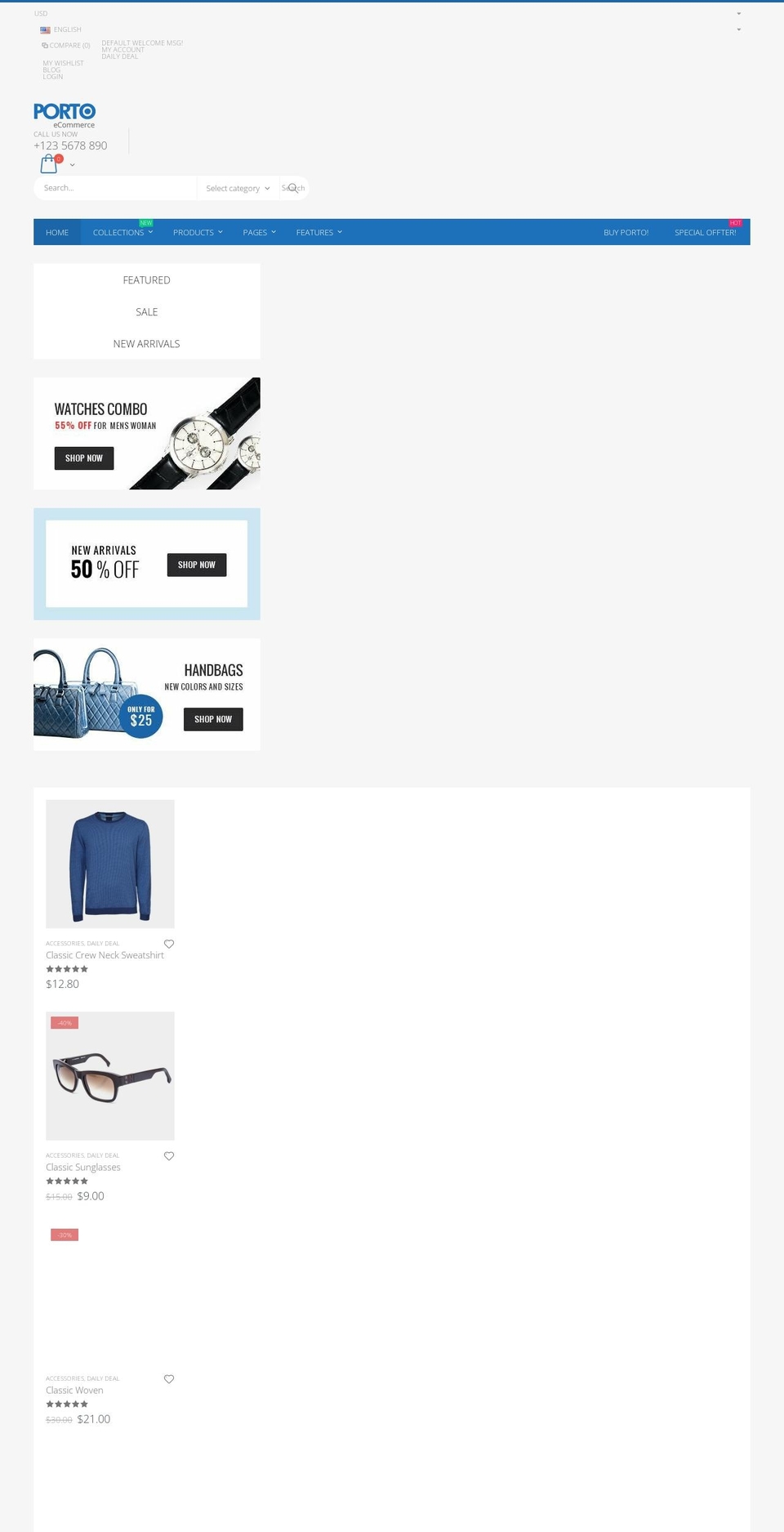 porto-demo13-new.myshopify.com shopify website screenshot