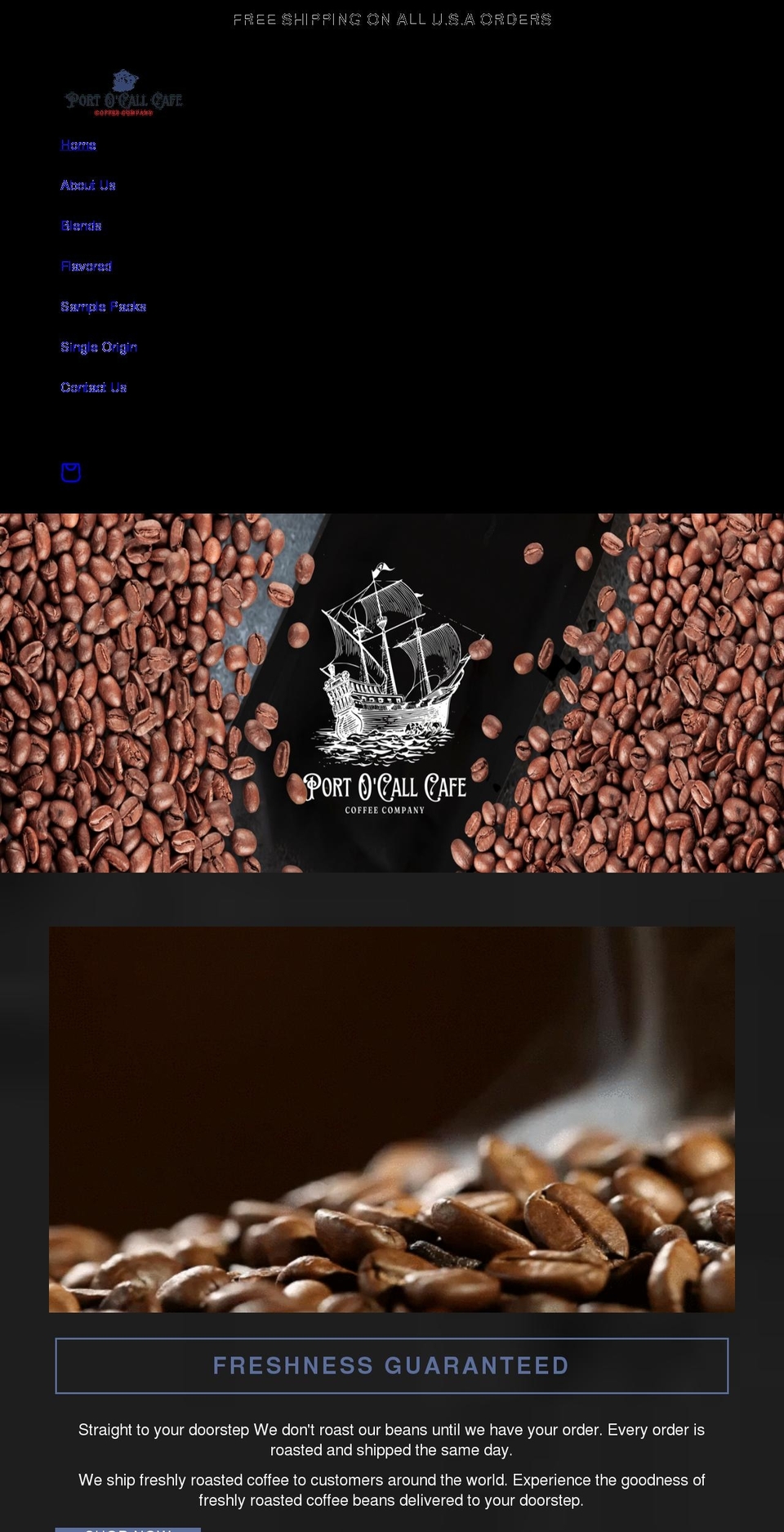 Dripshipper Shopify theme site example portocallcoffee.com