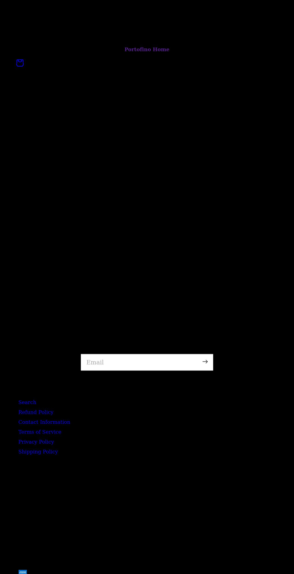 portofinohome.com shopify website screenshot