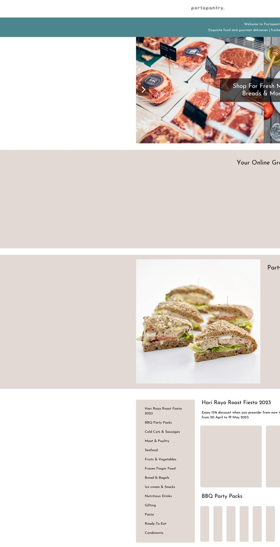 portopantry.com shopify website screenshot