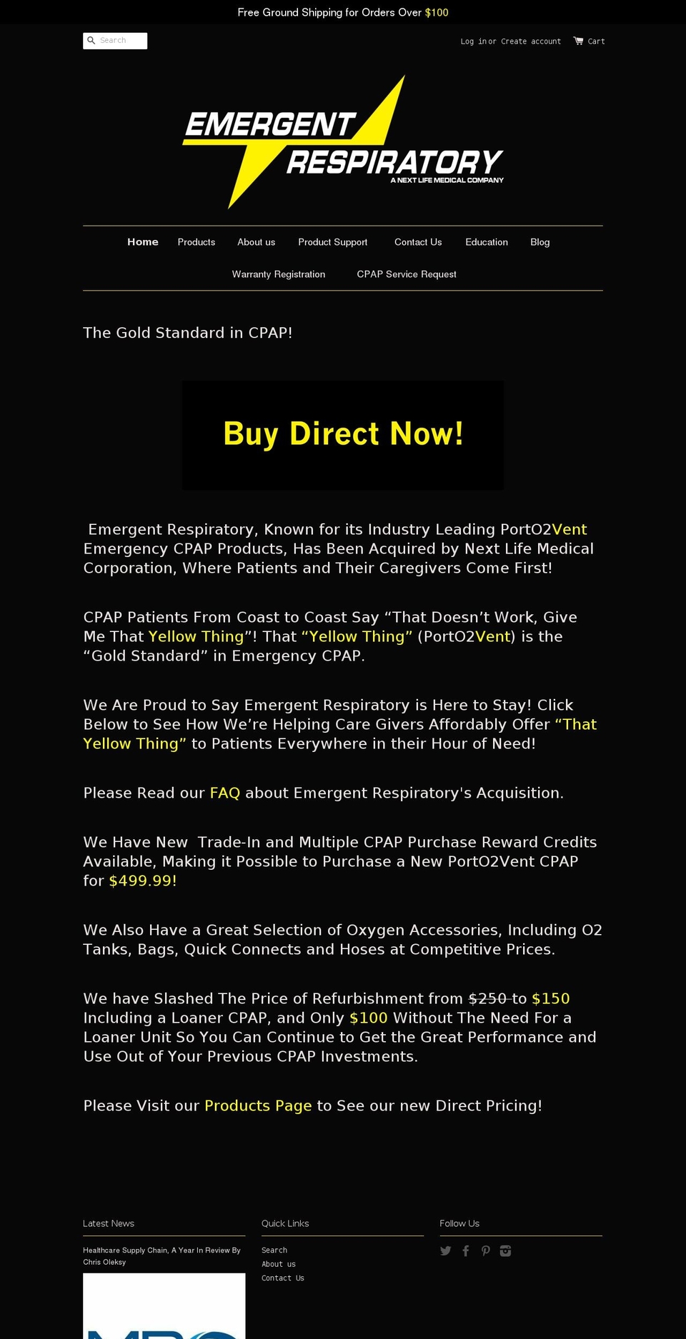 portovent.com shopify website screenshot