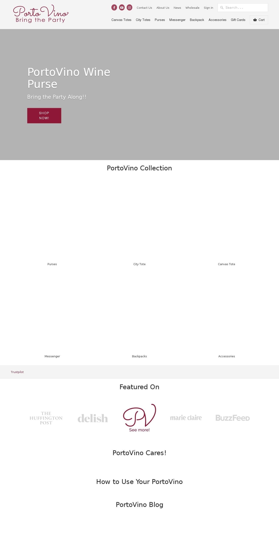 portovino.eu shopify website screenshot