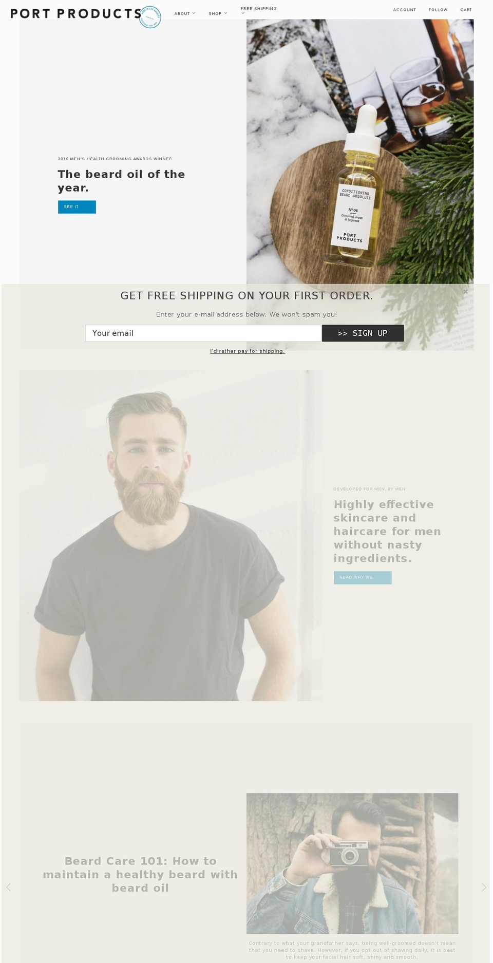 portproducts.com shopify website screenshot