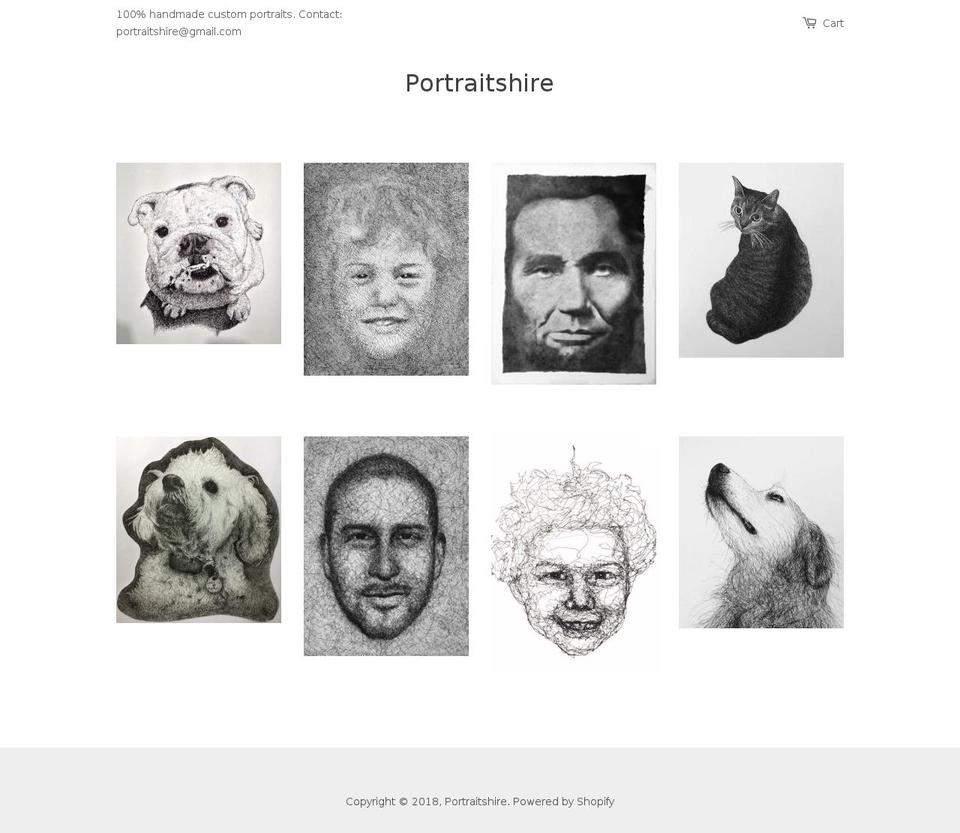 portraitshire.com — Shopify storefront screenshot