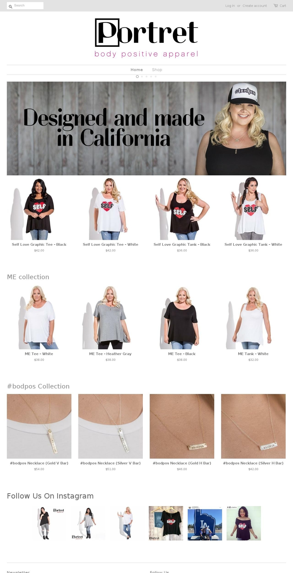 portretapparel.com shopify website screenshot