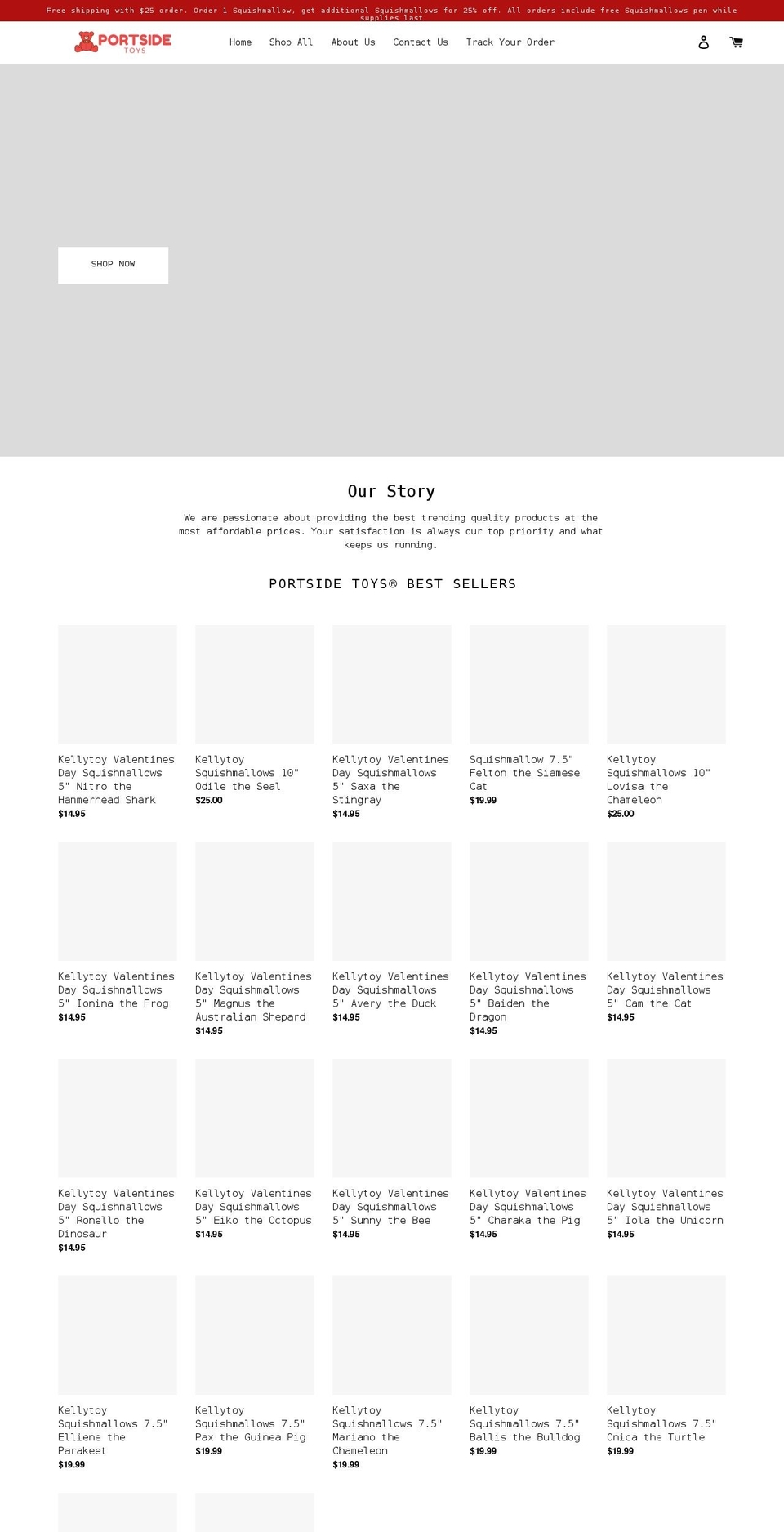 portsidetoys.com shopify website screenshot