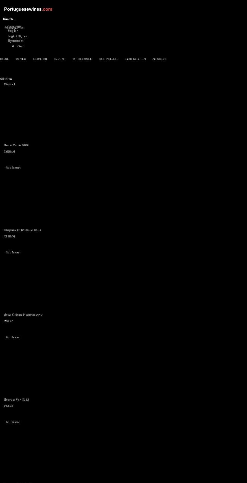 portuguesewines.com shopify website screenshot