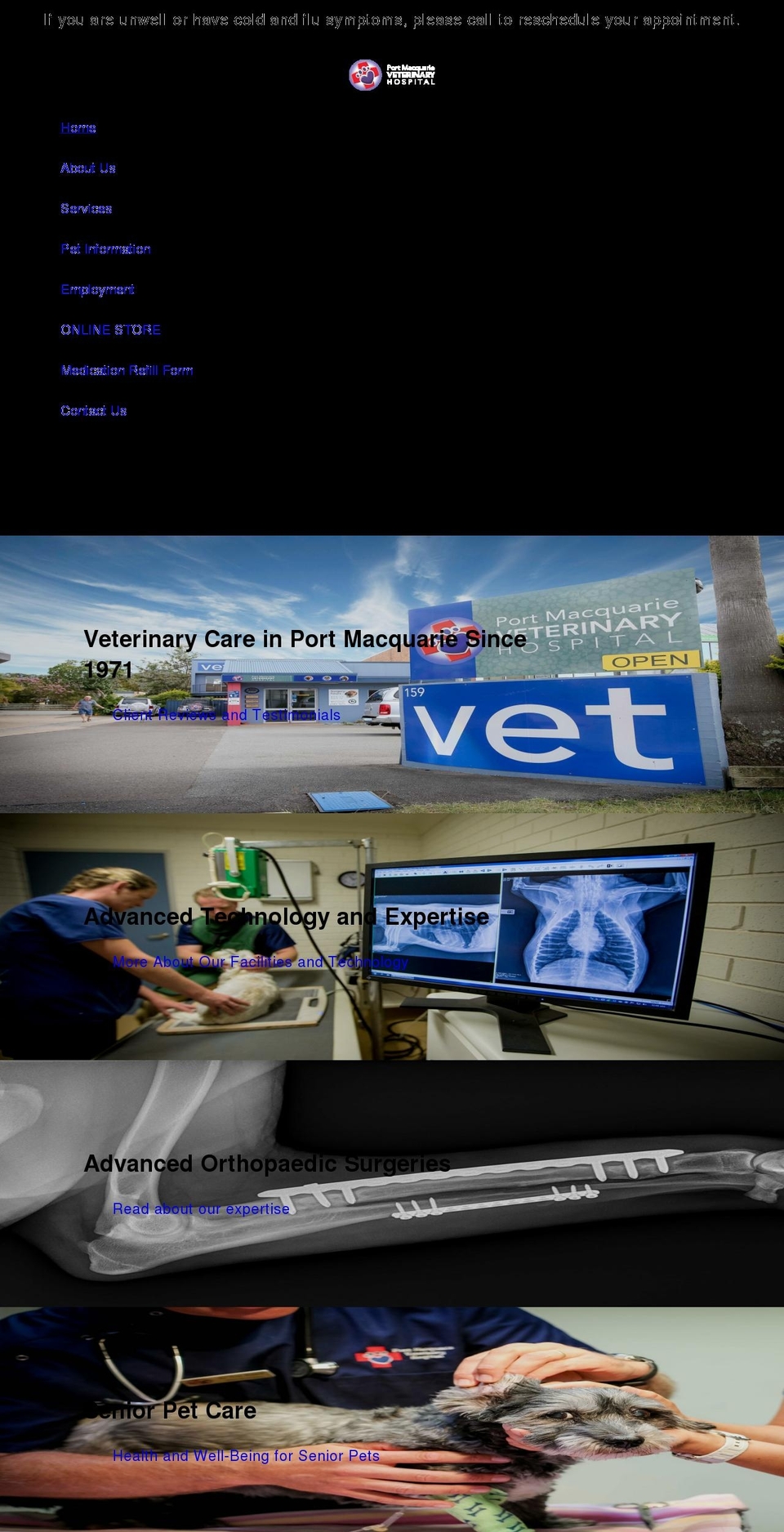 portvet.com.au shopify website screenshot