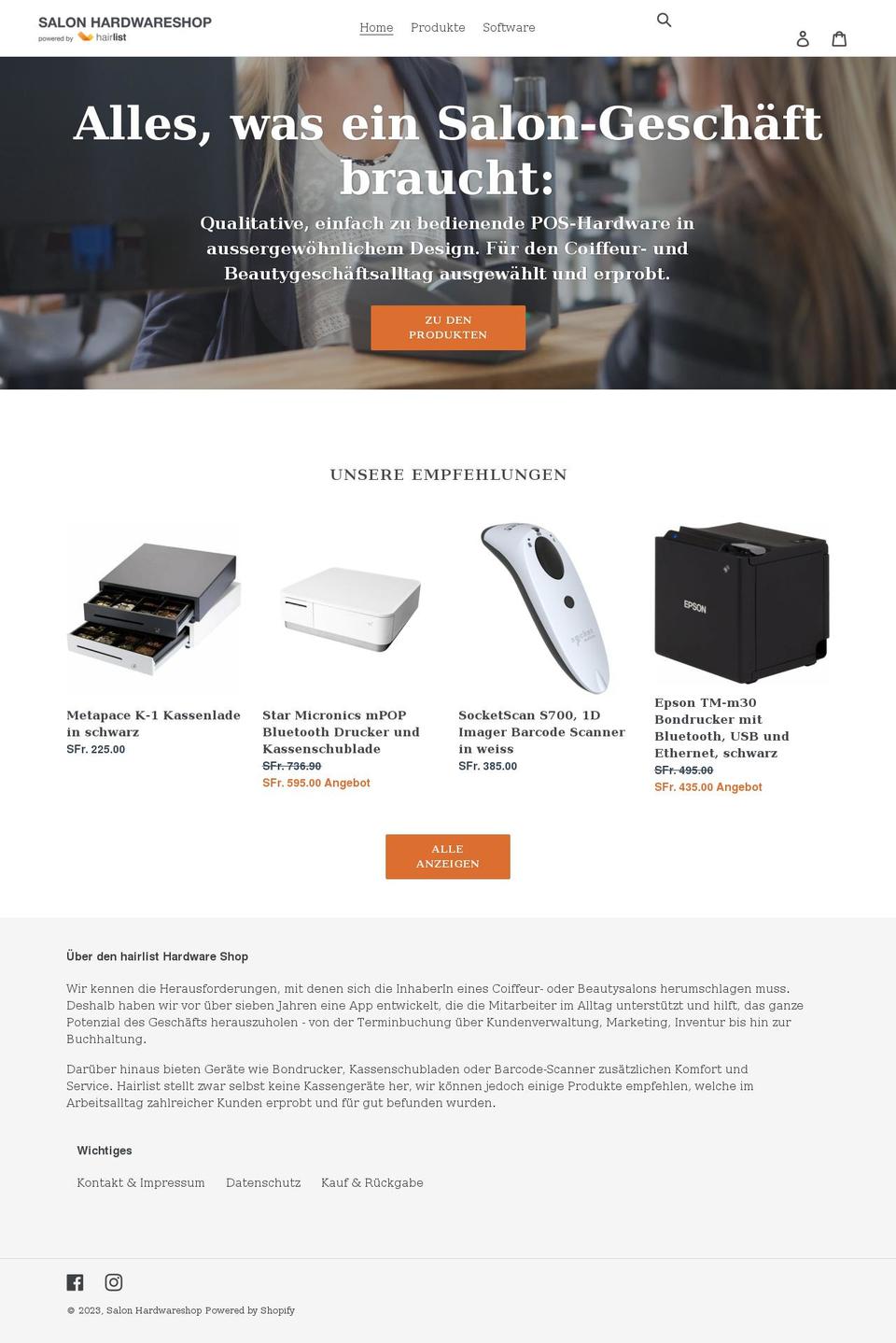 pos-hardware.ch shopify website screenshot