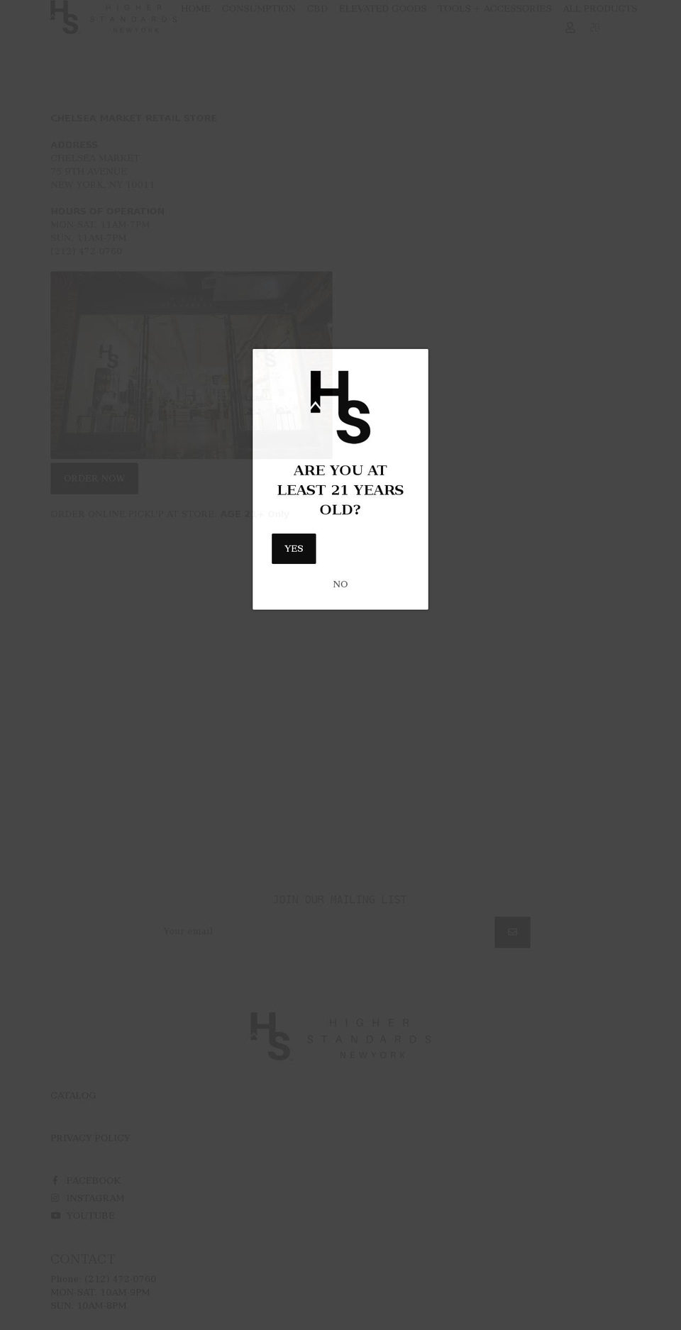 pos-higherstandards.myshopify.com shopify website screenshot