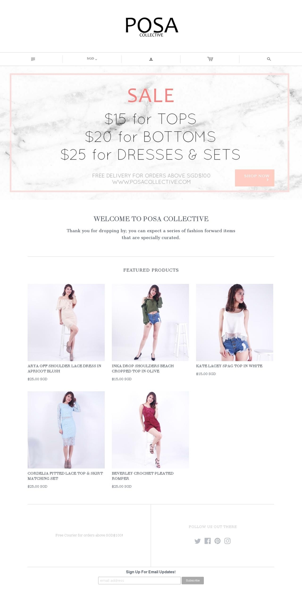 posacollective.com — Shopify storefront screenshot