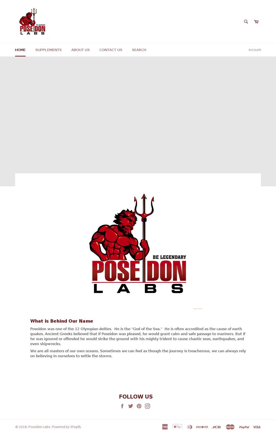 poseidon-labs.com — Shopify storefront screenshot