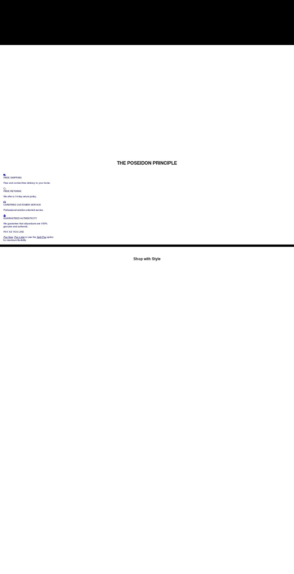 poseidon-store.com shopify website screenshot