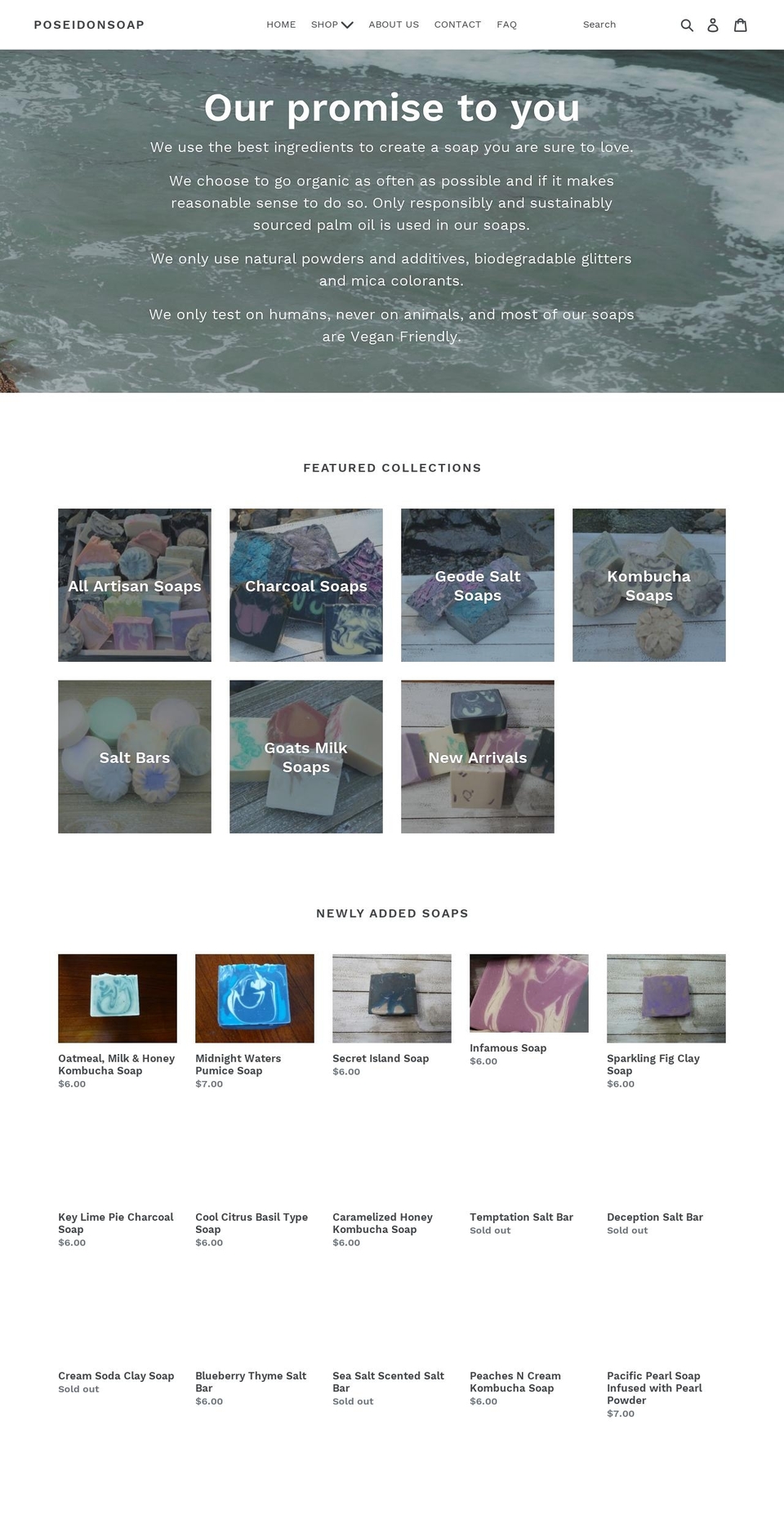 poseidonsoap.com shopify website screenshot