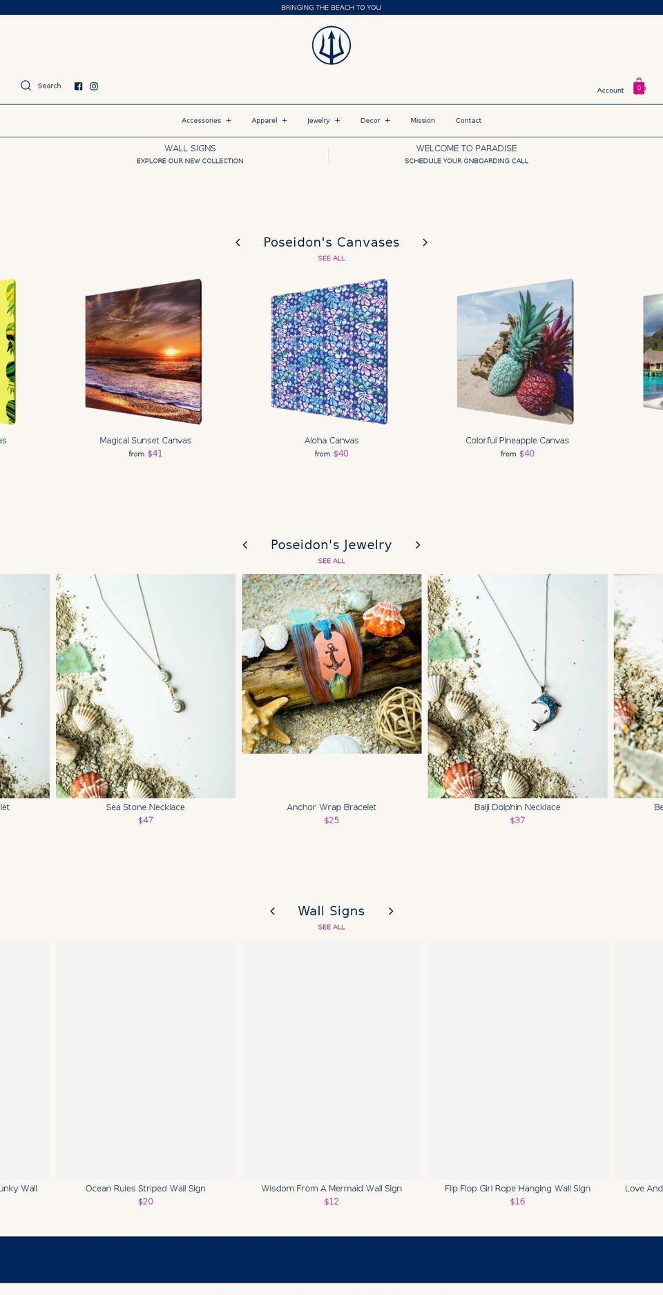 Copy of Copy of Symmetry Shopify theme site example poseidonsparadise.com