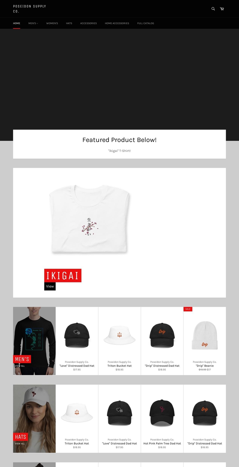 poseidonsupplyco.com — Shopify storefront screenshot