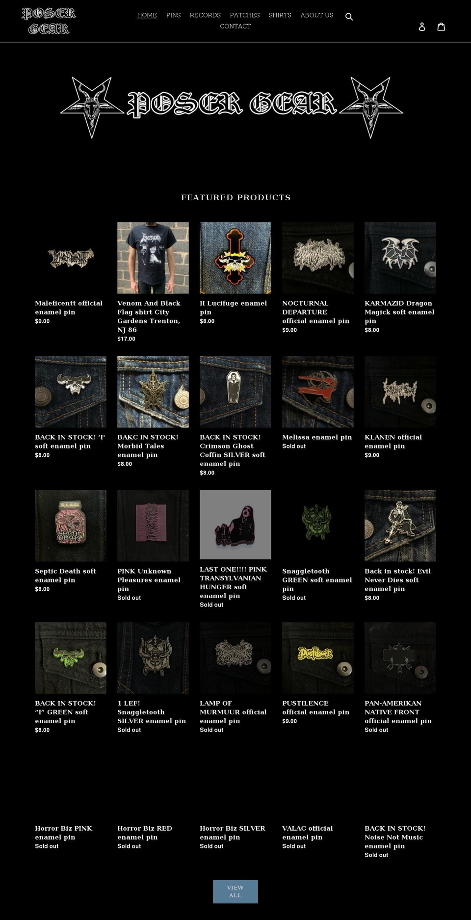 posergear.com shopify website screenshot