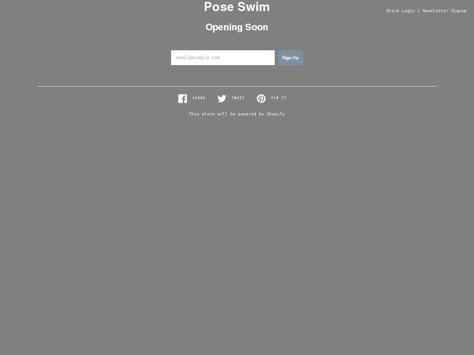 poseswimwear.com shopify website screenshot
