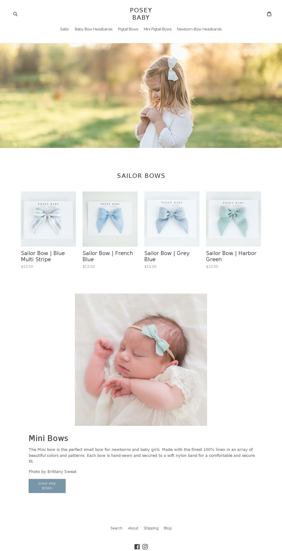poseybaby.com — Shopify storefront screenshot