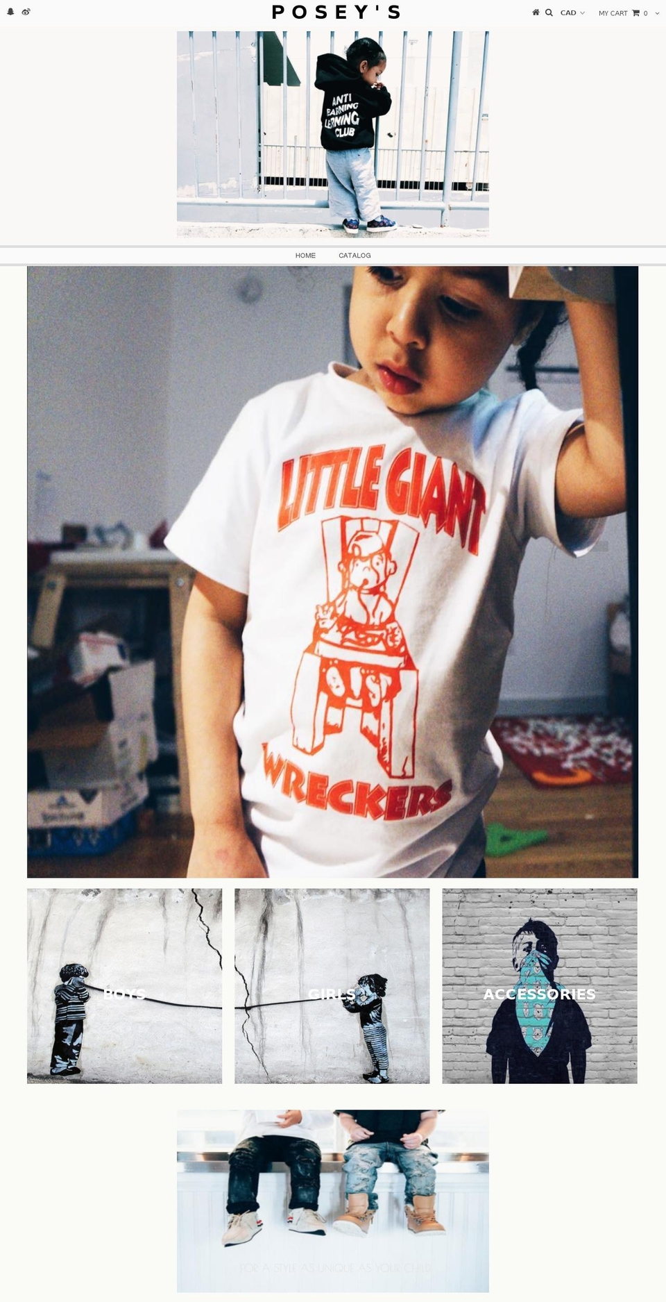 poseysbaby.com — Shopify storefront screenshot