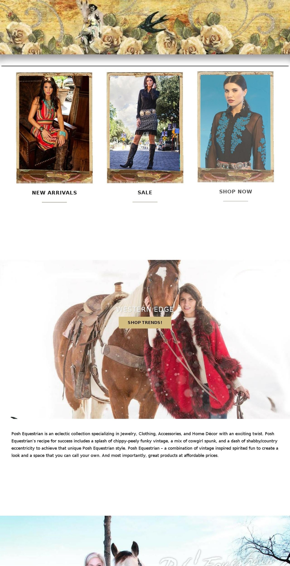 posh-equestrian.com shopify website screenshot