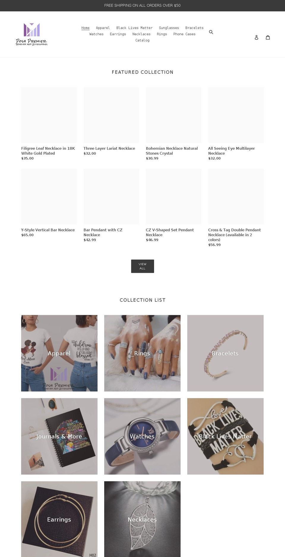 posh-premier.com shopify website screenshot