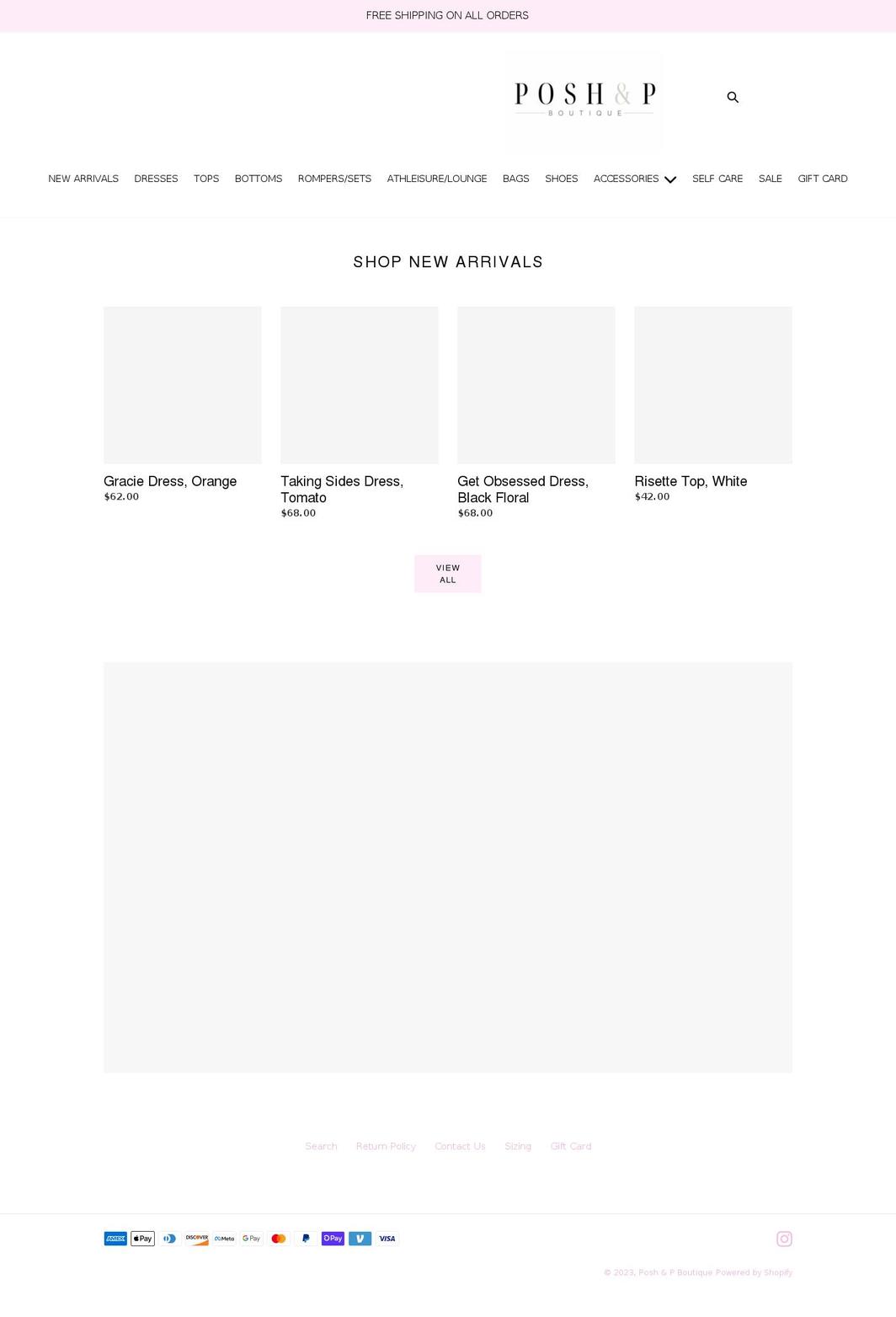 poshandp.com shopify website screenshot