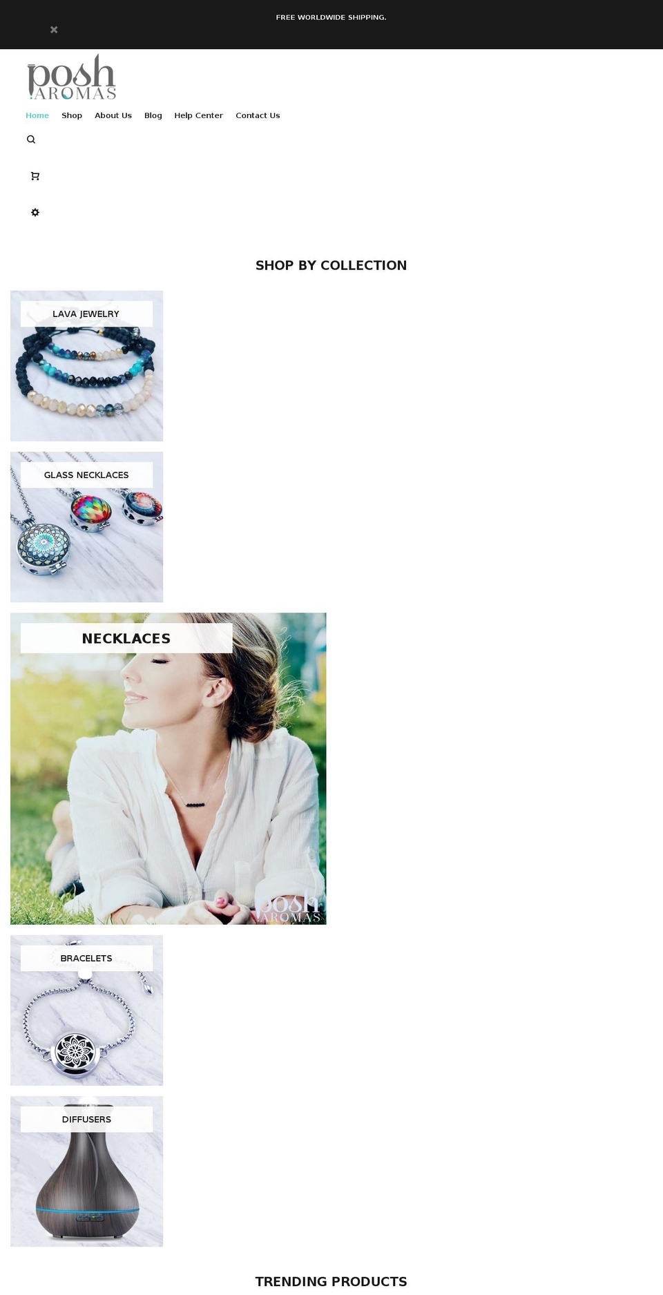 posharomas.com — Shopify storefront screenshot