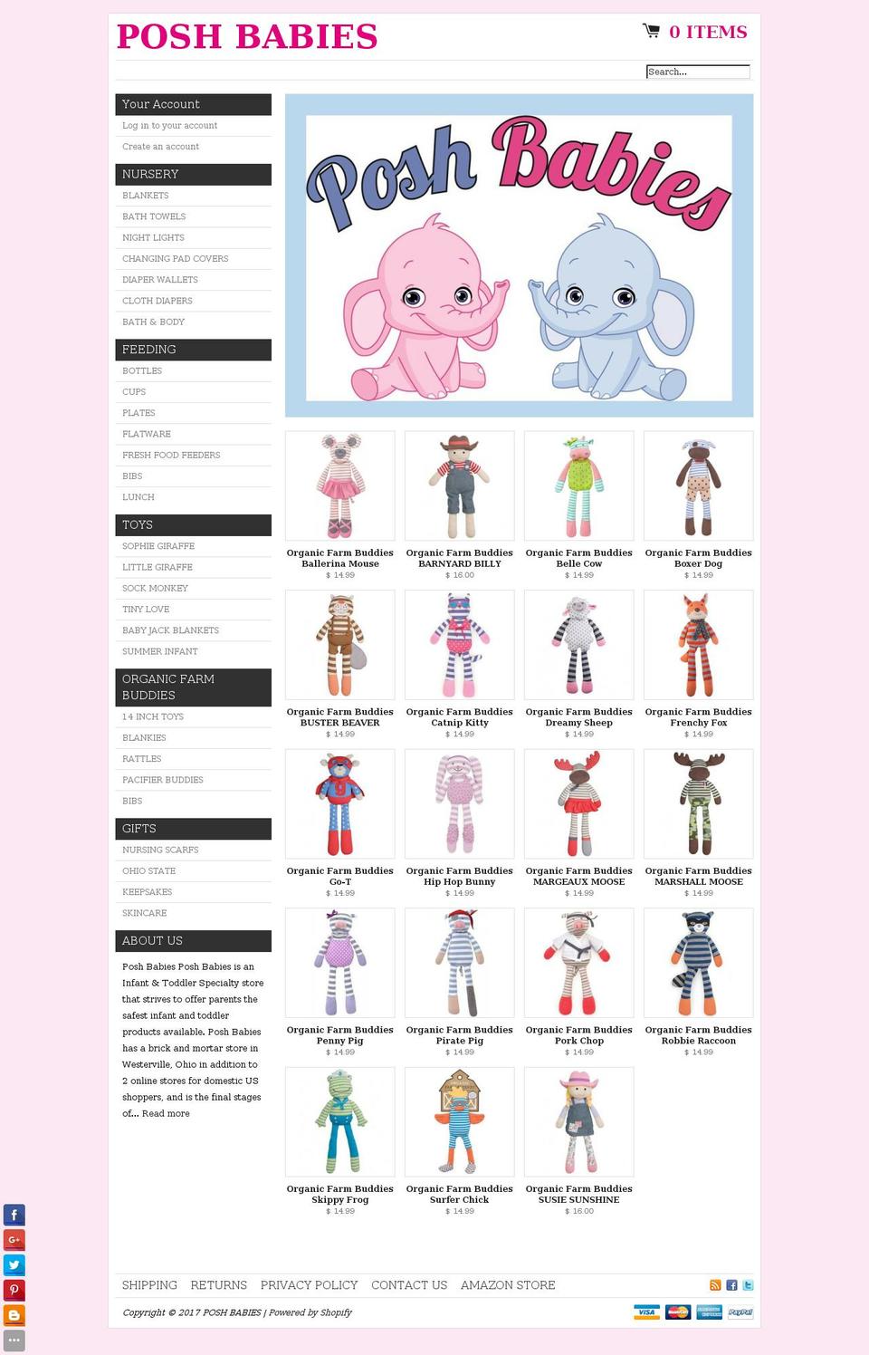 poshbabies.biz shopify website screenshot